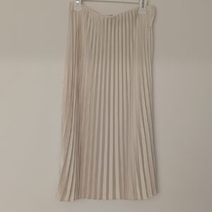 J. Crew Pleated pull-on midi skirt in Ivory, Women's Size Small